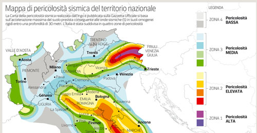 mappa rischio sismico Pistoia